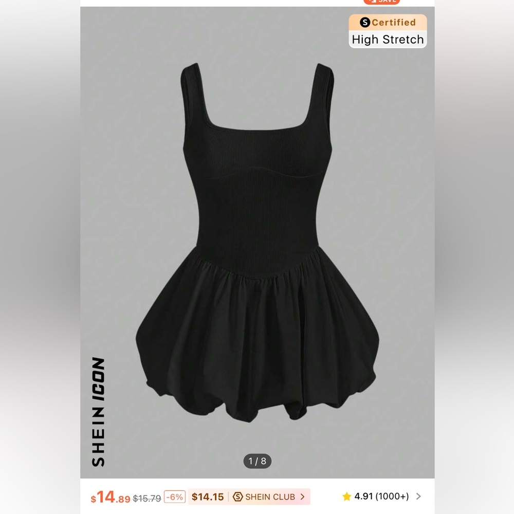 Black bubble dress